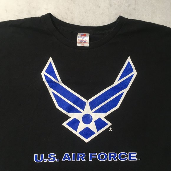 U.S. Air Force Wings Blue Bayside Made American Tee Short Sleeve T-Shirt XXL - Picture 10 of 10